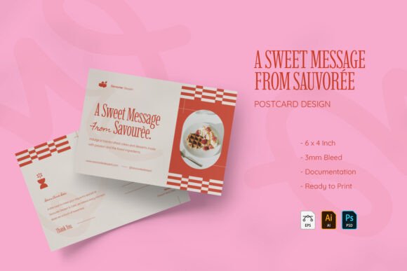 A Sweet Message from Savourée - Postcard