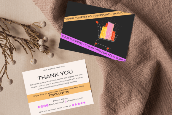 Aesthetic Thank You Card for Business