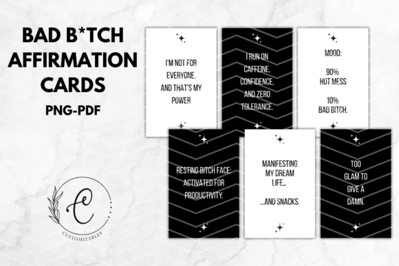 Bad B tch Affirmation Cards – Printable