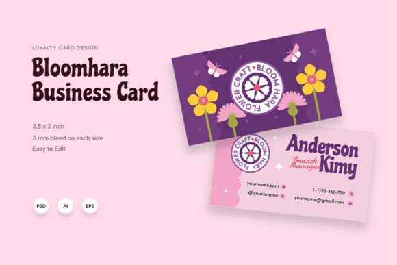 Bloomhara Business Card: A Modern Design Solution for Professional Branding