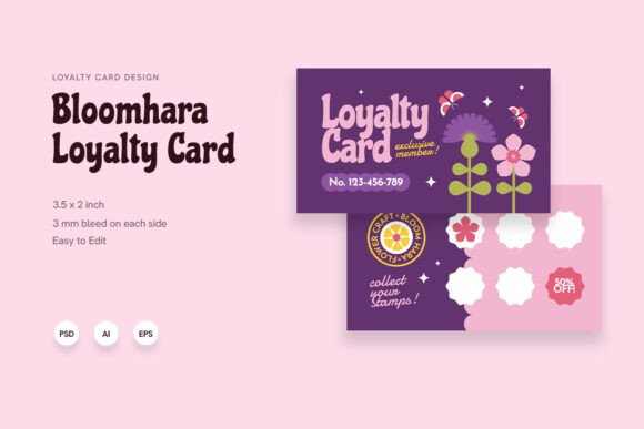 Bloomhara - Loyalty Card: Modern Print Templates for Professional Projects
