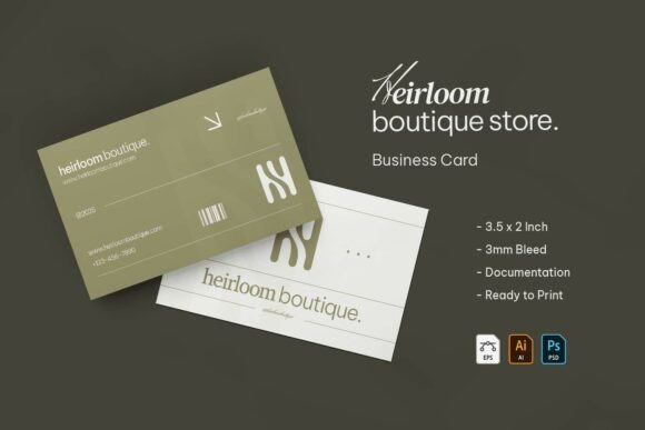 Heirloom Boutique Store - Business Card: A Modern Design for Professional Branding