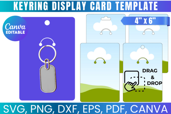 Keyring Display Card Template