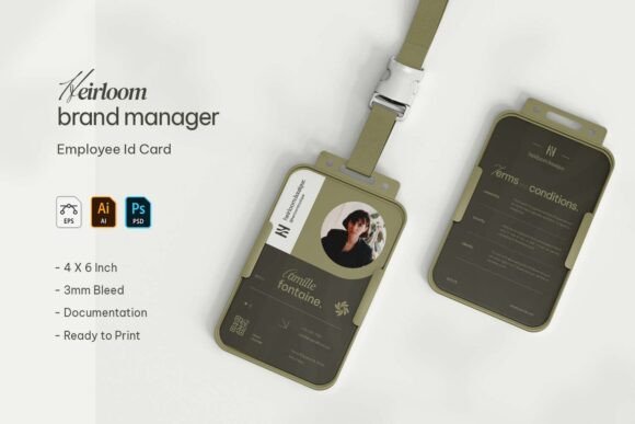 Modern ID Cards for the Heirloom Brand Manager: A Creative and Professional Tool