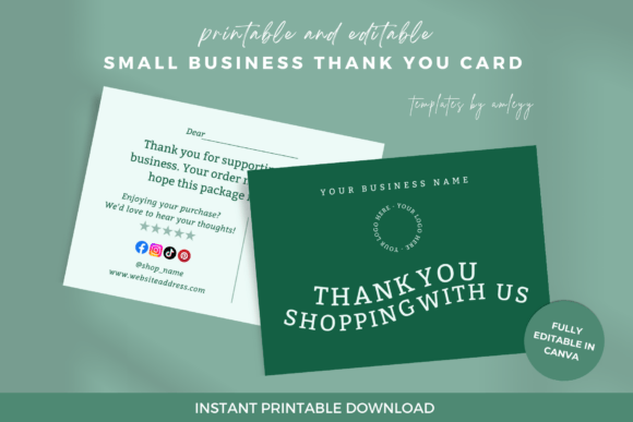 Pastel Thank You Card Template Canva