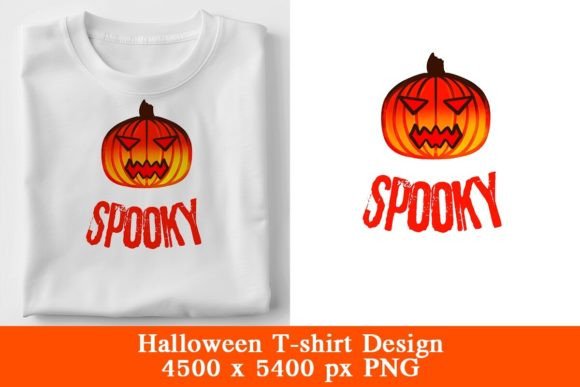 Pumpkin Spooky Halloween T-Shirt Design: A Versatile Template for Creepy Creativity