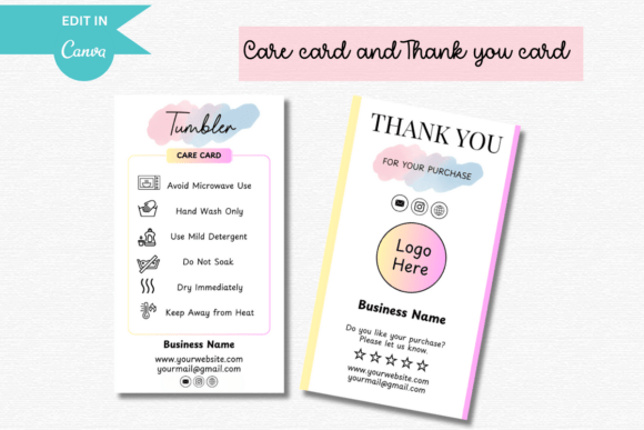 Tumbler Care Cards: Elevate Your Client Interactions with Style and Substance