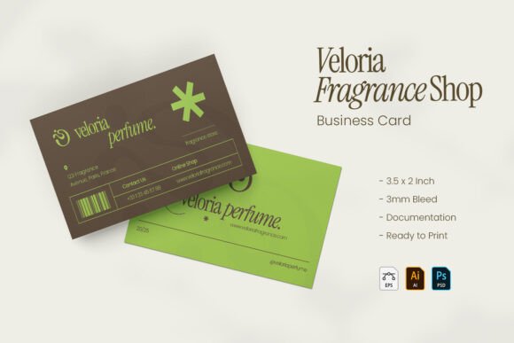 Veloria Fragrance Shop - Business Card