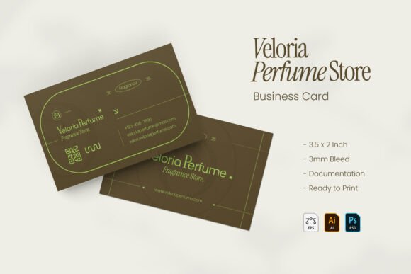 Veloria Perfume Store Business Card: A Modern Design for Professional Presentation