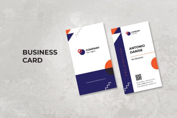 Vertical Colorful Design Business Card